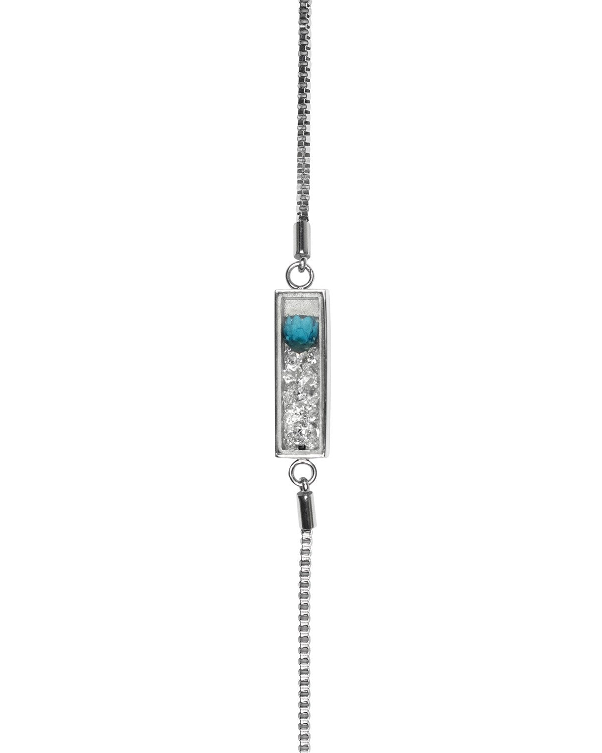 Necklace online ETERNITY II - ARGANTE (BLUE) a frozen real flower & Swarovski crystal