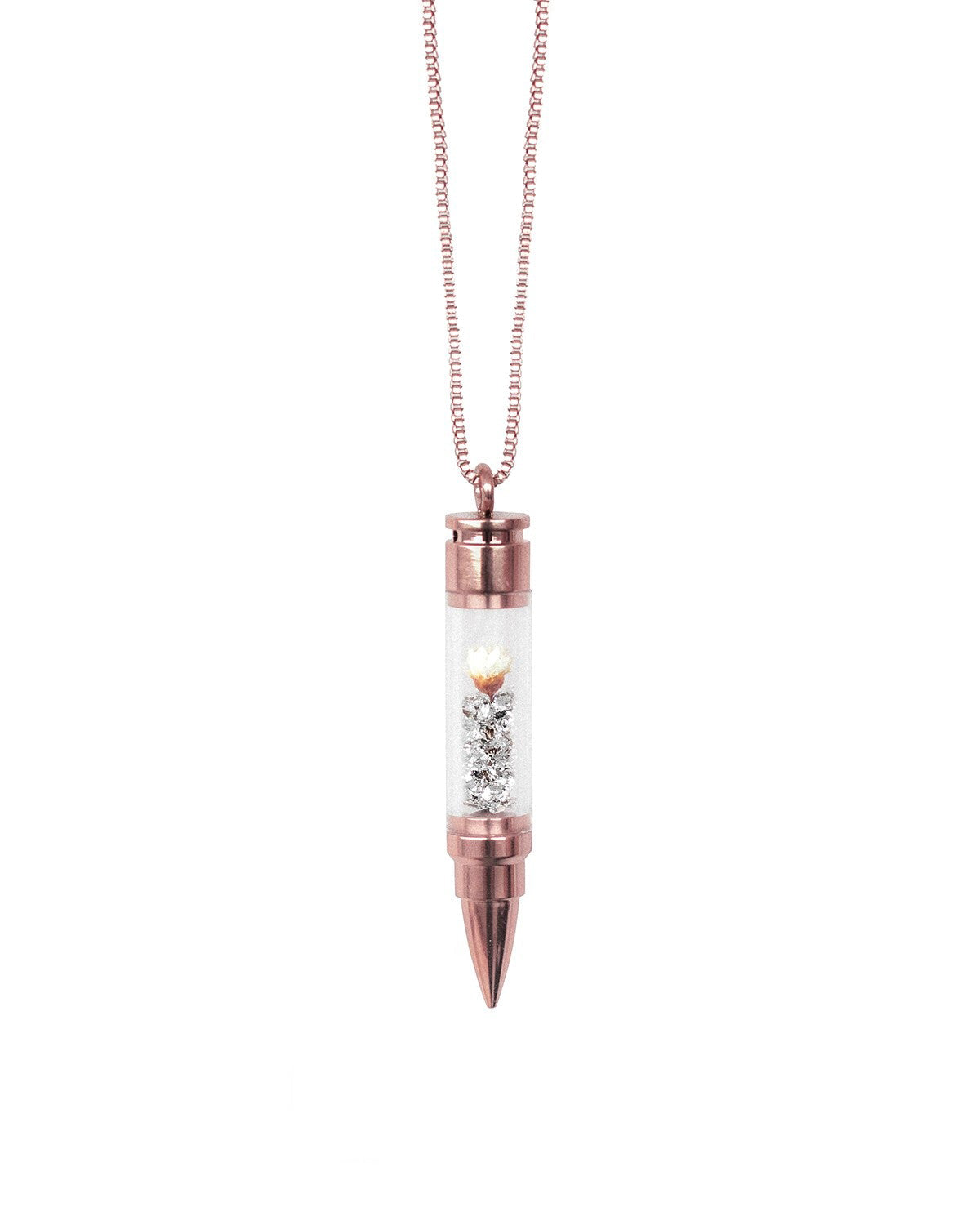 Eternity's Blossom Photo Necklace Rose Gold